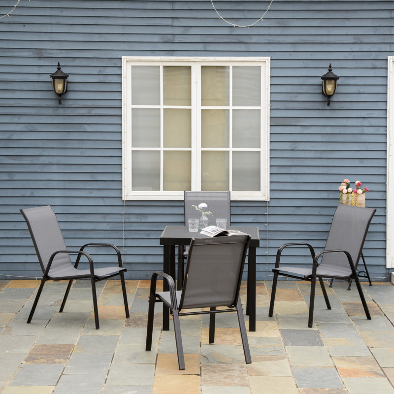 Eries Stacking Patio Dining, Gray