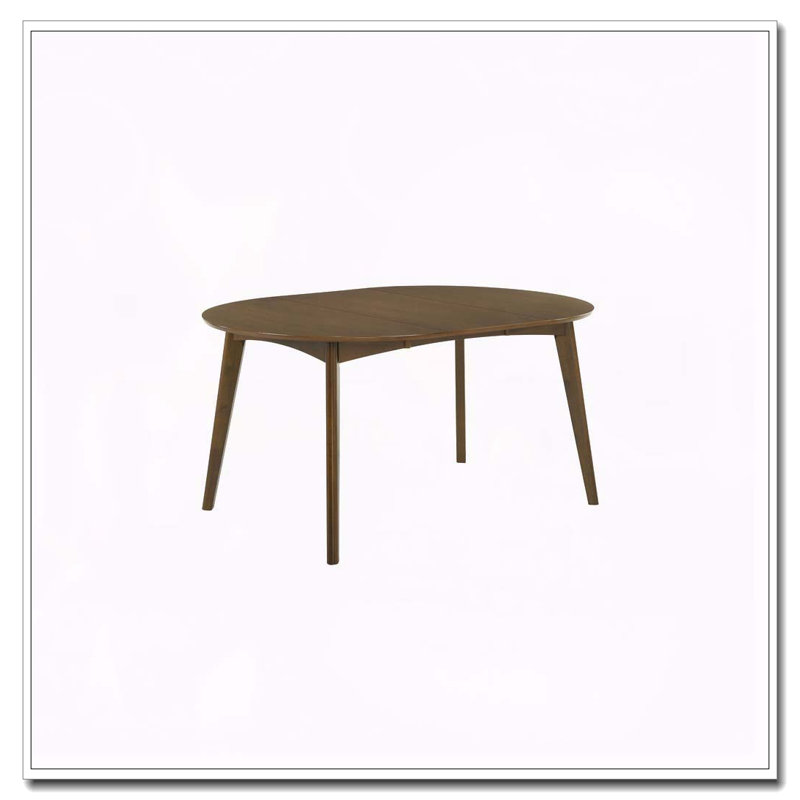 Table de salle à manger ovale à rallonge ovale 60 po, noyer foncé