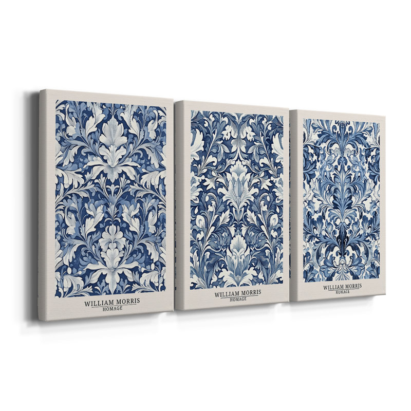 Ensemble de 3 toiles tendues sur mesure de la série DCLX de Wm Morris - 3 pièces, H 27 po x l 54 po