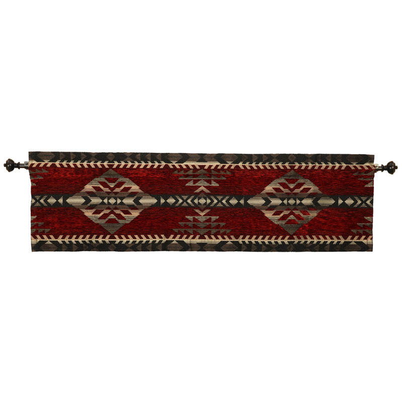 Wooded River Gallop Claret Valance - 53x16