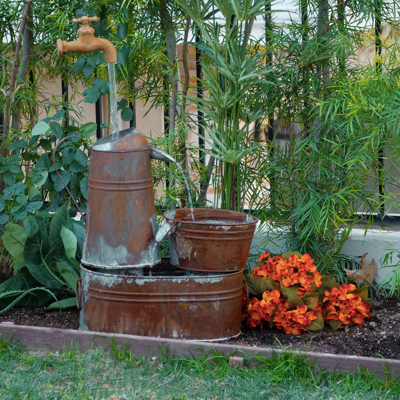 Outdoor Metal Weather Resistant Tabletop Fountain
