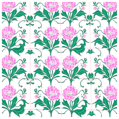 Coussins floraux roses à double face