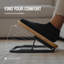 Repose-pieds réglable de couleur noyer - Repose-pieds ergonomique confortable à sept angles