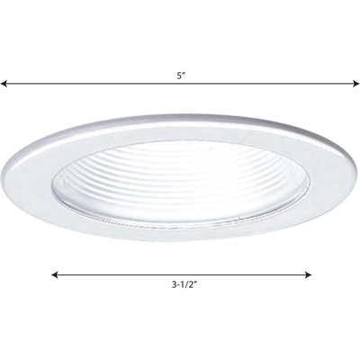 «Clean & Sleek: Progress Lighting - Garniture encastrée blanche de 5 pouces»