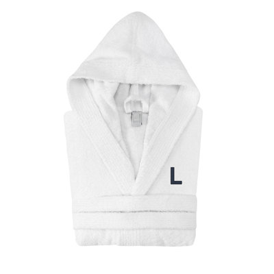 Monogrammed Hooded Turkish Cotton Bathrobe