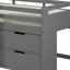Lit mezzanine simple avec rangement Fabiana