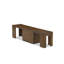 3 Pieces Dining Room Set Includes 1 Kitchen Table and 2 Modern Benches, Antique Walnut-1647244509-1647244455