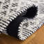 Tapis en laine / coton tissé à la main Natura en ivoire / noir-1755290582