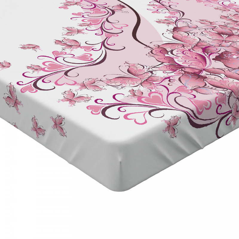 Microfiber Floral Fitted Sheet, Full Fitted Sheet