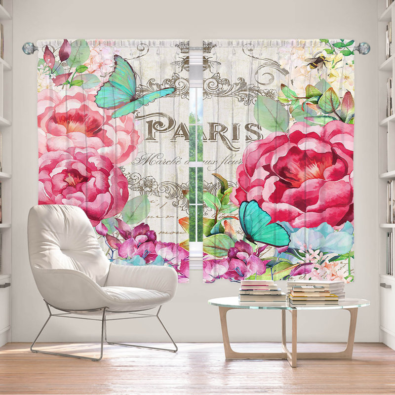 La paire de rideaux obscurcissant en polyester Coleta filtre la plupart des rideaux de lumière, L 40 po x L 61 po