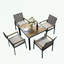 Ensemble de table de salle à manger 5 pièces avec trou pour parasol-1227104153