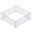 Olney 21.65'' Square Glass Fire Pit Accessory