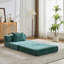 Canapé à compression, canapé-lit à plancher convertible à structure fixe, canapé modulaire à assise simple sans os, sans assemblage requis, tissu chenille, pour chambre à coucher de salon, vert foncé-1321277119-1322780513