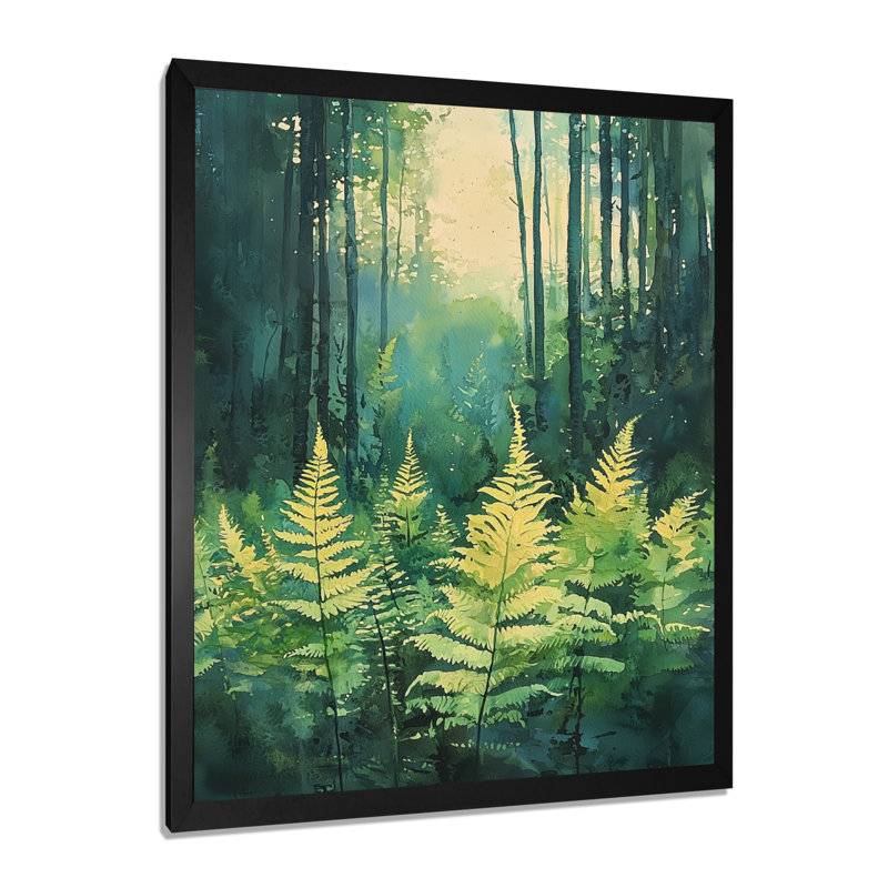 Geovanna - impressions sur toile florales, H 44 po x l 34 po, Picture Framed, Noir