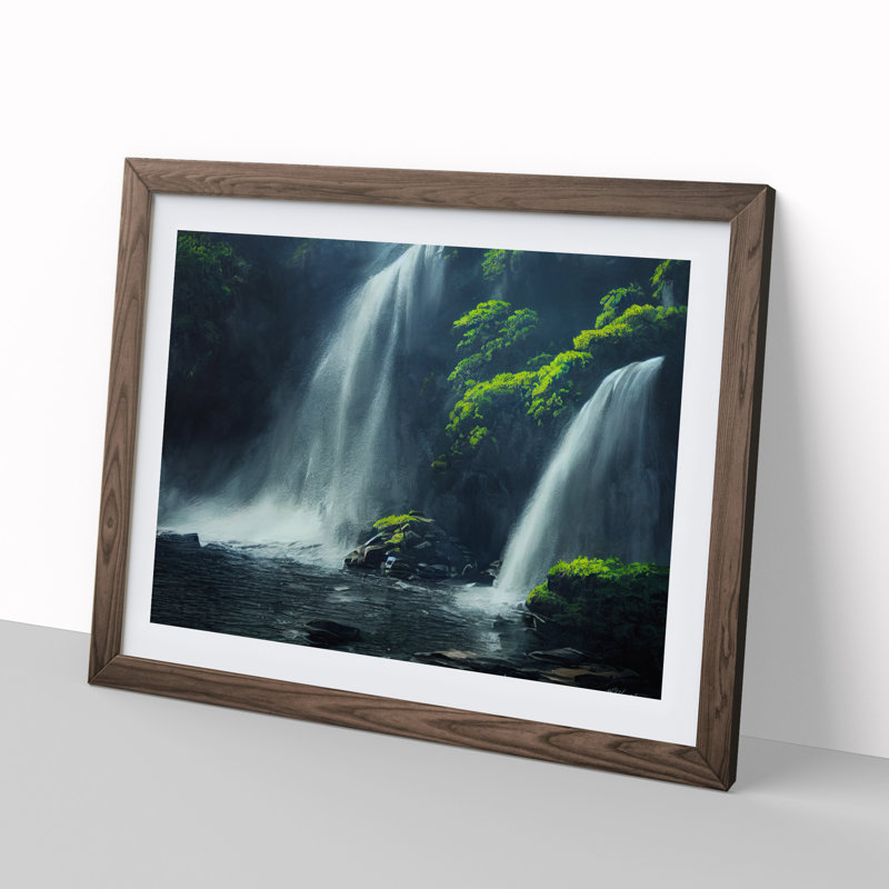 Glowing Waterfall - Single Picture Frame Print