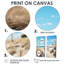 Photo plage herbe II - impressions sur toile bleues 2 panneaux-1506940196-1506940198-1506940202