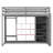 Twin Size Wooden Loft Bed with Wardrobe, Adjustable Shelving-706579564