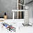 Bathroom Faucet With Waterfall Style, Brushed Nickel, Deck-Mounted, One Hole, Handle, Pop Up Drain, Supply Lines, Side , Cartridge Valve Geometric Flow, Nickel Finish, Lines