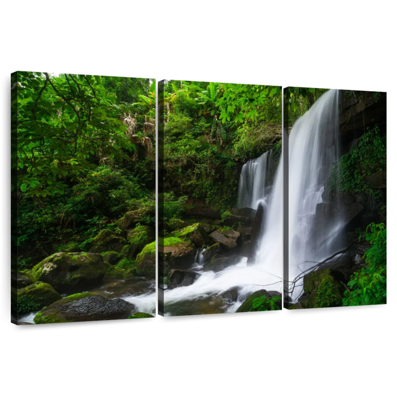 Alvord Lush Green Waterfall, 28" H x 45" W