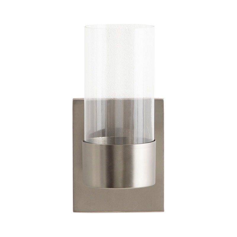 Muheezat 10.0" Metal Wall Sconce, Silver