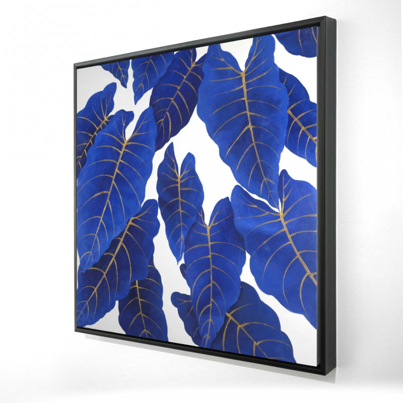 " Tropical Abstract Blue Leaves "