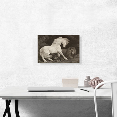 " A Horse Affrighted At A Lion 1788 " by George Stubbs Painting Print
