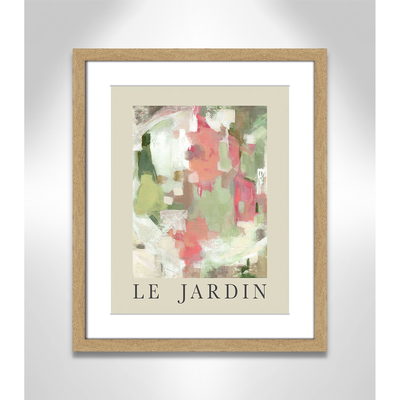 Riya "Le Jardin" Print by Carol Robinson, Natural Single Picture Frame, Yes, 19" H x 16" W x 1.25" D