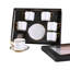 Tasse à café classique en céramique 3 oz avec bordure dorée et soucoupe assortie (blanc)