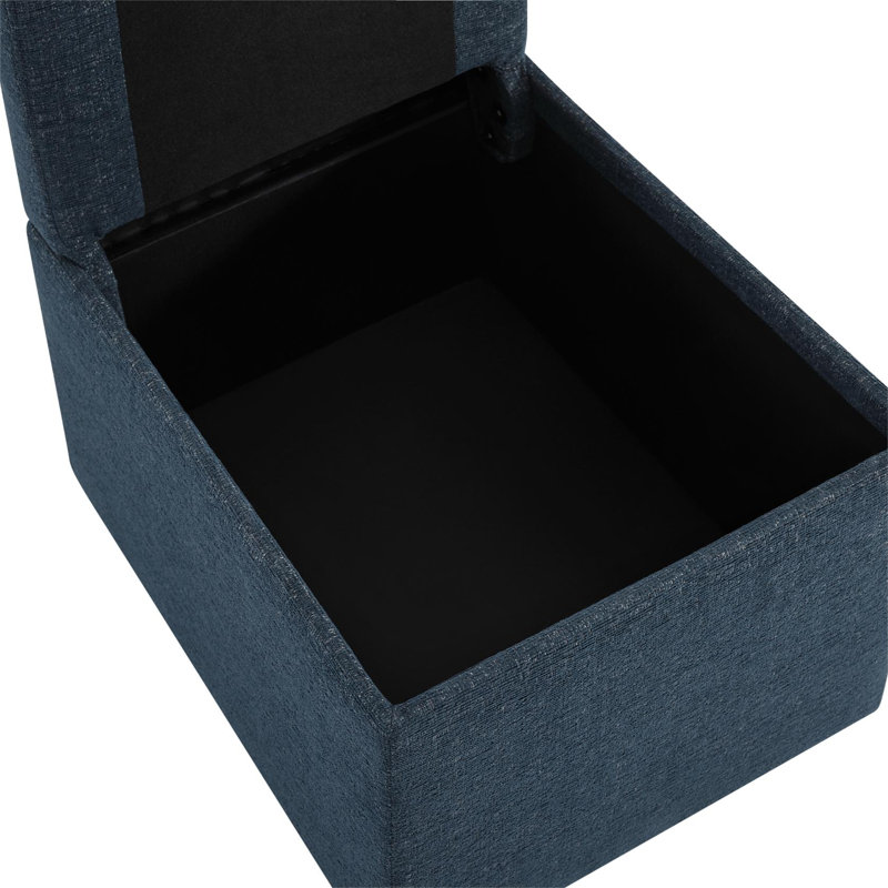 Chaise de salle à manger rembourrée avec roulettes Bralan, Denim