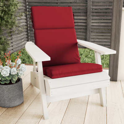 High-Back Outdoor Chair Cushions – 4 Pillows with UV and Water-Resistant Fabric – For Patio, Adirondack, or Dining Chairs by Lavish Home by Latitude Run