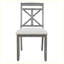 Ensemble de table de salle à manger 5 pièces Retro avec table ronde extensible et 4 chaises rembourrées-1294671444-1294671445
