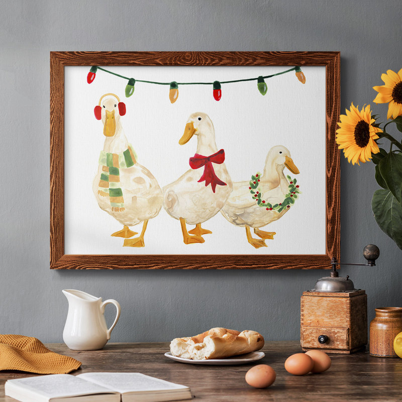 «Merry Quackmas II», reproduction d'art sur toile, Érable, H 26 po x l 38 po
