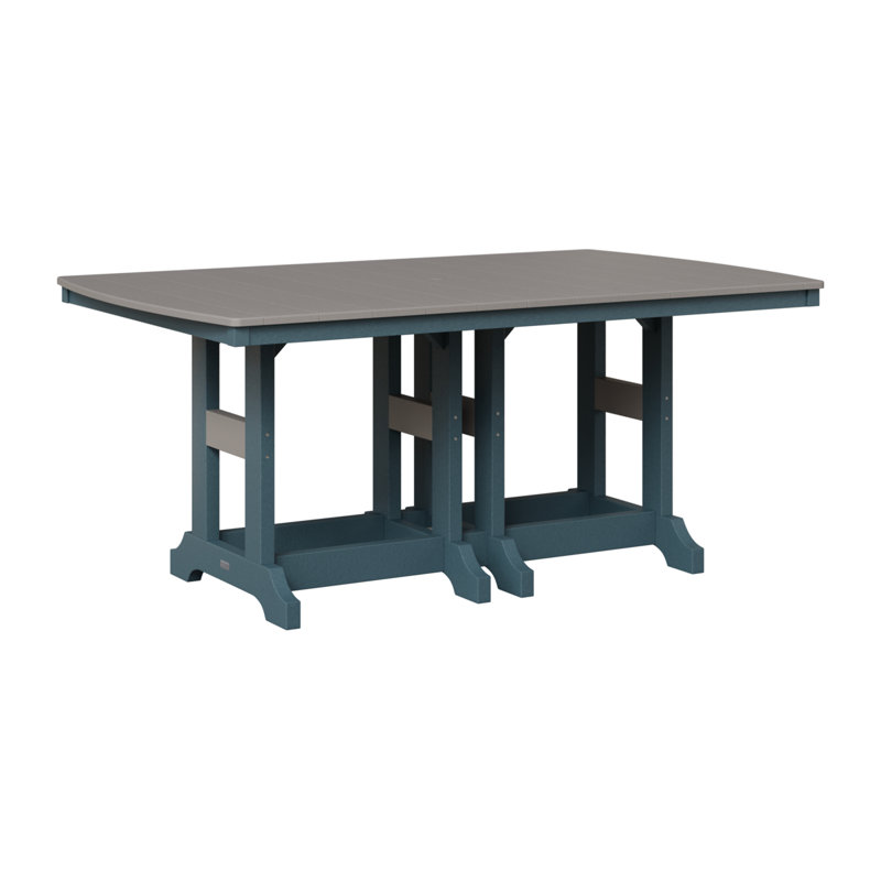 Table de bar rectangulaire Berlin Garden Garden Classic, Ardoise, H 39,5 po x l 72 po x P 44 po, Gris clair
