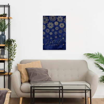 «Let It Snow Flakes», reproduction d'art contemporain de paysage d'hiver abstrait