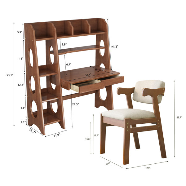 BALANBO Kids 3 Piece Wayfair Interactive Wood Chair Table Solid | and Set