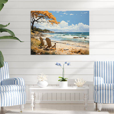 Coastalbeach Beach Bliss Pastoral - Décoration murale en métal nautique et plage
