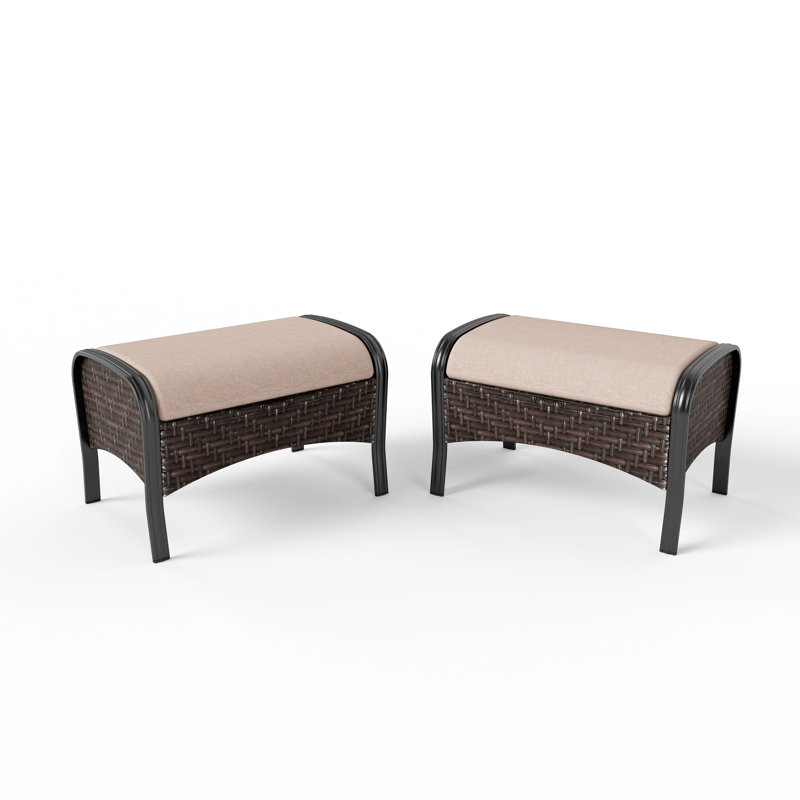Repose-pieds de patio avec coussins