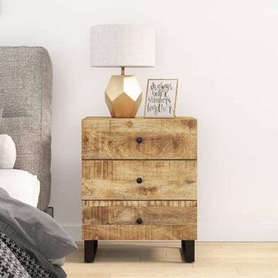 Atalaya 55cm W Metal Bedside Table