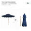 Parasol d'extérieur bleu foncé - 9 pi avec fonction de fermeture facile pour le jardin, la terrasse, la piscine, le patio, ajoute du style et de la fonctionnalité aux espaces