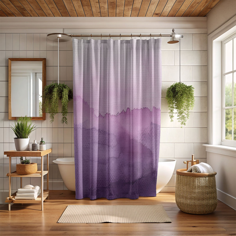 Rideau de douche 1 pièce Subtle, H 74 po x l 71 po