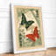 Butterflies Among Flowers Japandi - Framed Print-1067855090-1067855092