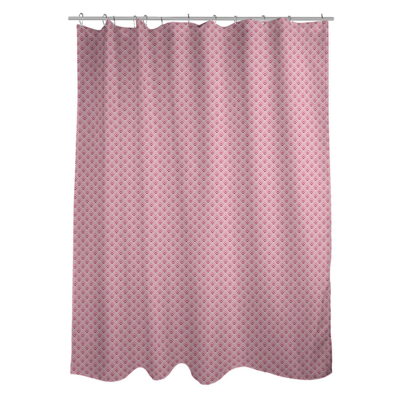 Rideau de douche simple à rayures katelyn elizabeth geometric dégradé, Rose clair
