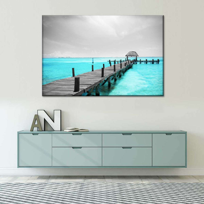 Impression sur toile Pop Isla Mujeres, L 34 po x H 51 po