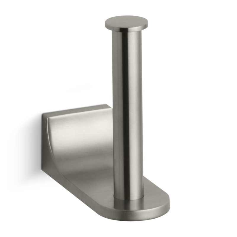 Loure Vertical Toilet Tissue Holder, Nickel brossé éclatant