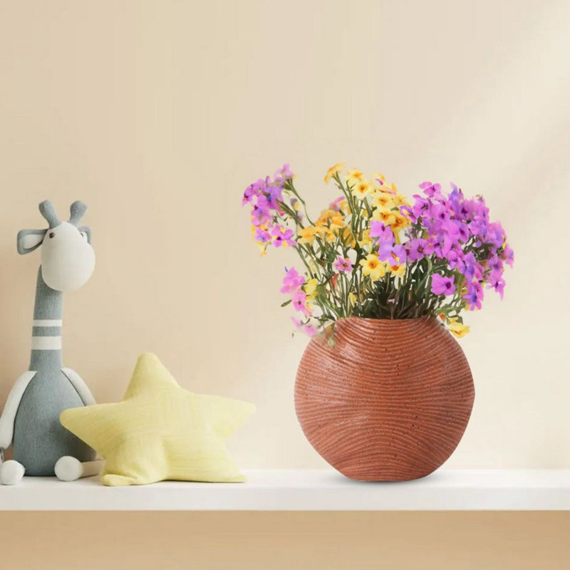 Nahshu Ceramic / Porcelain Table Vase, Orange
