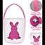 Paquet de 3 paniers à œufs de Pâques pour enfants, toile avec paniers de lapin de Pâques personnalisés
