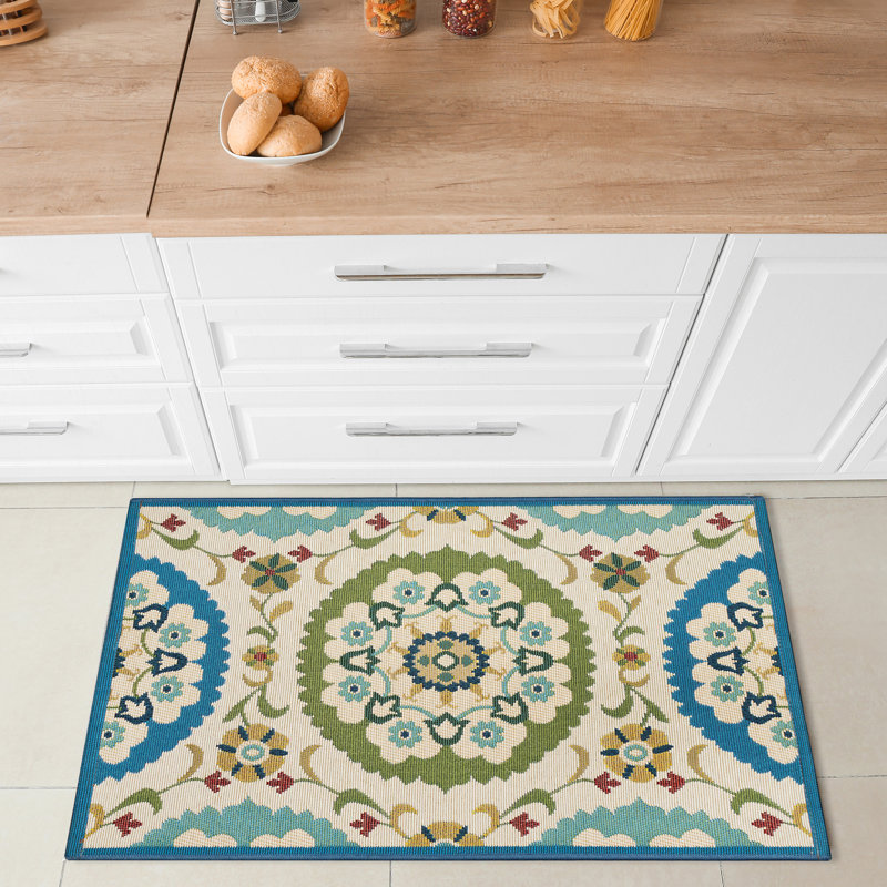 Tapis intérieur / extérieur Shelton Suzanie, Rectangle 2 pi 4 po x 3 pi 11 po