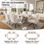 Extendable Dining Table 4-6 Seater V-Shaped Legs-1559423878