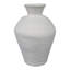 Vase bulbe décoratif moderne en papier mâché rainuré, idéal pour la décoration de la maison ou de la table. Grand vase décoratif pour le salon, parfait pour les compositions florales. 43 cm, ivoire et blanc.