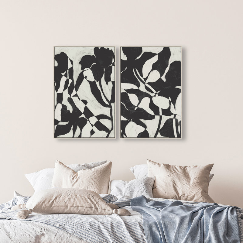 Contrast Nature Set Set by Oliver Gal, 74"H x 50"W, Silver Floater Frame